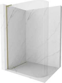 Mexen Kioto L, sprchová zástena Walk-In 110 x 200 cm, 8mm číre sklo, zlatý lesklý profil,800-110-103-50-06