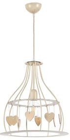 ONLI - Luster na lanku LEONILDE 1xE27/15W/230V béžová