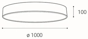 LED2 - LED Stmievateľné stropné svietidlo MONO LED/153W/230V 3000K/4000K biela