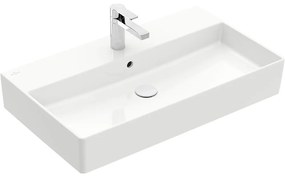 VILLEROY &amp; BOCH Memento 2.0 závesné umývadlo s otvorom (spodná strana brúsená), s prepadom, 800 x 470 mm, biela alpská, 4A228G01