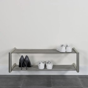 Kovový stojan na topánky v striebornej farbe Soenz – Spinder Design