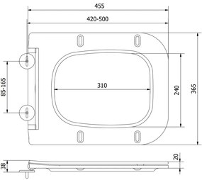 Mexen, Mexen Madox deska wolnoopadająca slim, duroplast, czarna mat - 39154085
