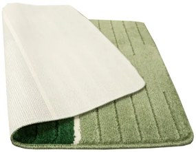 Sada kúpeľňových koberčekov COMO zelená / krémová, pruhy