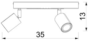 Detské bodové svietidlo FUN 3xGU10/8W/230V biela/psík