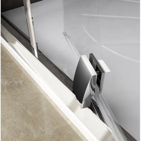 Ravak 37677U00Z1 - trojdielny štvrťkruhový sprchový kút PIVOT 90x90 cm satin