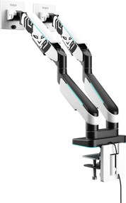 Dvojité rameno na monitory 35 palcov, bielo-čierne X-Arm Dual RGB