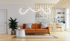 Toolight Toolight, LED stropné svietidlo APP854-CP Long Gold, biela-zlatá, OSW-03998