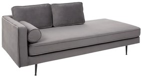 Dizajnová leňoška Evie 196 cm sivý zamat