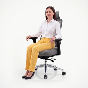 Ergonomická kancelárska stolička so sieťovinou tmavosivá AXIS