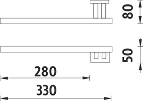 Nimco Držiak na uteráky ľavý do steny KEIRA - KE 22060L-26