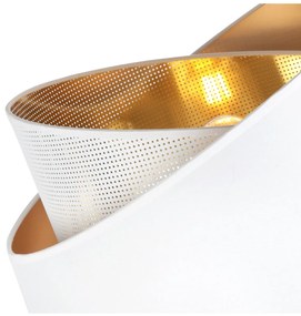 Závesné svietidlo Asti Duo, 1x PVC/biele textilné tienidlo, (fi 45cm), g, w