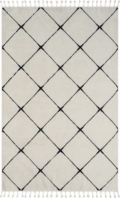 My Flair, Kusový koberec Moroccan Vision weiß, 100x200, čiernobiela, obývacia izba