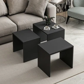 Skladací stôl Alya Anthracite, 3 ks