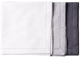 Oceľové sivé bavlnené obrúsky 45 x 45 cm 2 ks – Basic Ambiente - 596402