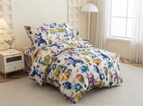 Detské obliečky z mikrovlákna WOOLIMALS farebné Rozmer obliečky: 70 x 80 cm | 140 x 200 cm