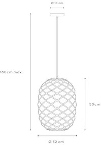 Lucide 21417/32/30 - Luster na lanku WOLFRAM 1xE27/60W/230V čierna