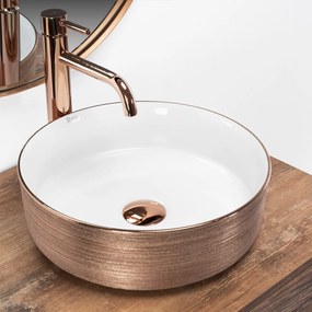 Keramické umyvadlo REA SAMI rose gold kartáčované