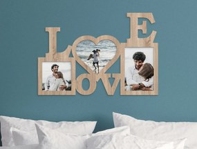 drevko Dizajnový fotorámik na stenu Láska