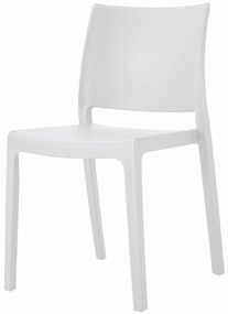 Biela plastová stolička KLEM