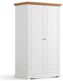PROXIMA.store - Rustikálna šatníkoa skriňa 2.0 - BELLUNO ELEGANTE FARBA: biela - dub