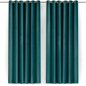 Zamatový dimout záves v petrolejovej farbe 140x225 cm Velto – Filumi