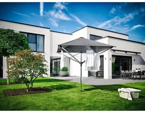 Vonkajší sušiak na bielizeň v striebornej farbe 40 m LinoProtect 400 – LEIFHEIT