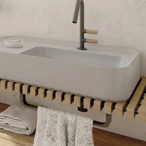 NIMCO NKC 30035-90 - Nástenný vešiak na uteráky NIKAU 39 cm matná čierna