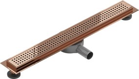 Mexen Flat 360° M08 sprchový žľab 70 cm, ružové zlato, 1625070-40