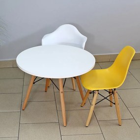 Dekorstudio Detský okrúhly stôl 60cm - biely