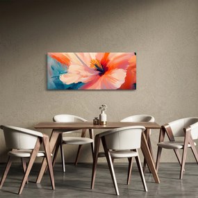 Obraz - Maľovaný kvet (120x50 cm)