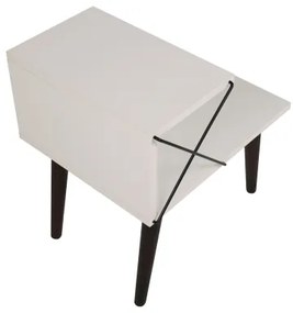 Nočný stolík CROSS 55x50 cm biela