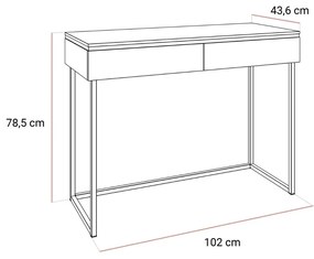 KONZOLA NESSIE BIELY LESK + STRIEBORNÁ + PODSTAVEC
