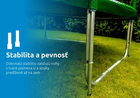Marimex | Trampolína Marimex Standard 366 cm - zelená + vnútorná ochranná sieť + schodíky ZADARMO | 19000101