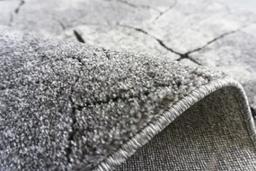 Oválny koberec Miami 129 GREY – sivý so vzorom, 140x190 / 160x220 Rozmer: 140x190 cm