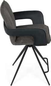 Barová stolička otočná 180° AUB-F1146 GREY2 sivá