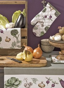 Textilné košíček na pečivo The Kitchen Garden - 35 * 35 * 8 cm