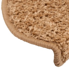 vidaXL Podložky na schody, 15 ks, béžové, 65x21x4 cm
