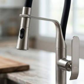 Rea Castor, kuchynská batéria flexibilná vysoká, brúsená oceľ, REA-B4322