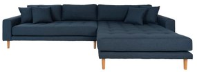 House Nordic -  Elegantná rohová pohovka LIDO LOUNGE 290 cm, modrá pravá