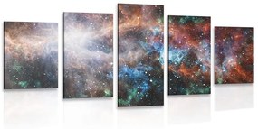 5-dielny obraz nekonečná galaxia - 100x50