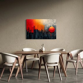 Obraz - Abstraktná maľba mesta (90x60 cm)