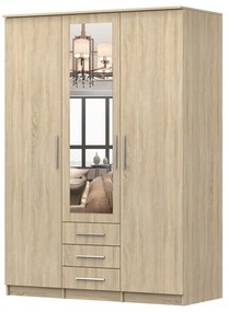 Šatníková skriňa Svalga 3D (dub sonoma). Akcia -21%. Vlastná spoľahlivá doprava až k Vám domov. 1014279