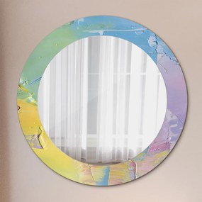 Okrúhle zrkadlo s potlačou Textúra olejovej farby fi 60 cm