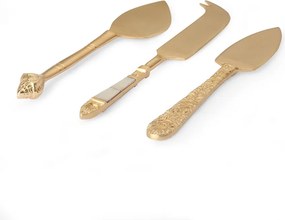 Set 3ks zlaté nože na syry v darčekovej krabičke Cheese