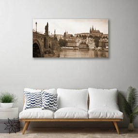 Obraz na plátne Praha most krajina 140x70 cm
