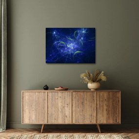 Obraz - modrá abstrakcia (70x50 cm)