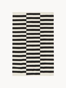 Ručne tkaný pruhovaný kelímový koberec Donna