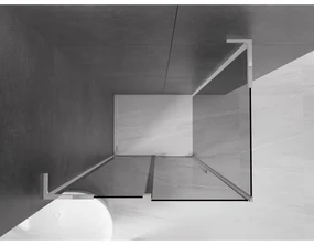 Mexen Velar L, sprchový kút s posuvnými dverami 100 x 120 cm, 8mm šedé sklo, chrómová, 871-100-120-43-01