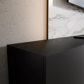 LIO závesný TV stolík 300 cm - čierny mat