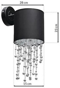 Nástenné svietidlo ALMERIA 1xE27/60W/230V